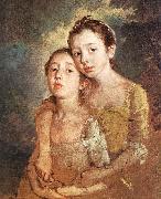 GAINSBOROUGH, Thomas, The Artist s Daughters with a Cat